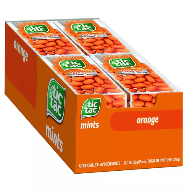 Tic Tac Orange Flavoured Mints 24g Pack X 24 Packs