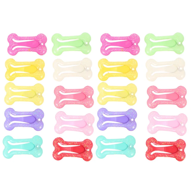 20 piezas Tarjeta de cuidado de mascotas Lazos de pelo de perro pequeño Mini joyas para el cabello