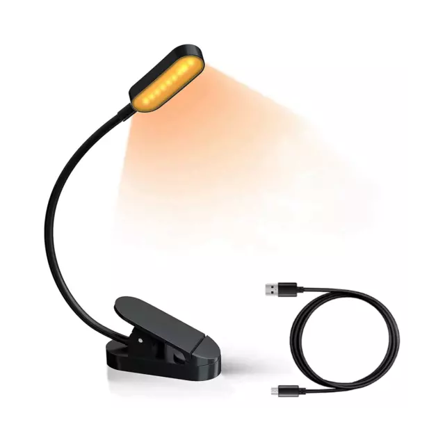 Lampe de Lecture 16 LED Liseuse Lampe Clip Rechargeable USB 9 Modes de  Luminosité et 3 Température de Couleur, 360°Cou Flexible Lampe Pince pour  Lit, Livre, Veilleuse pour Nuit et Lampe de
