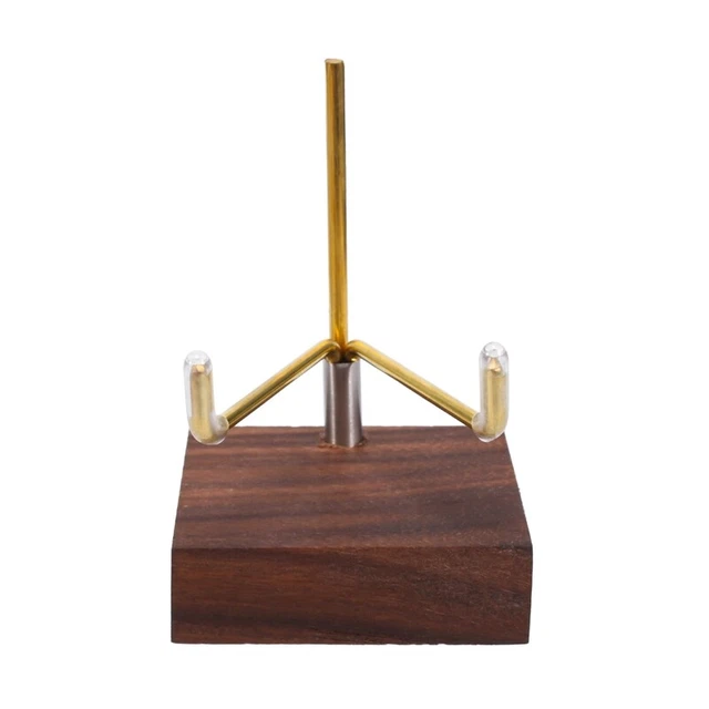 2 Pezzi Espositore nel Noce Base Espositore Tridente Supporto per Corallo F B4U7