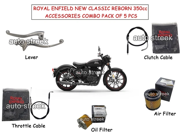 Côté Poignée Acier Noir Pour Royal Enfield Neuf Classique