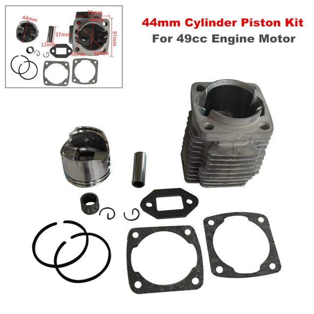 44mm Cylinder Piston Set Fit For 49cc Engine Motor ATV Pocket Pit Bike Dirt Bike
