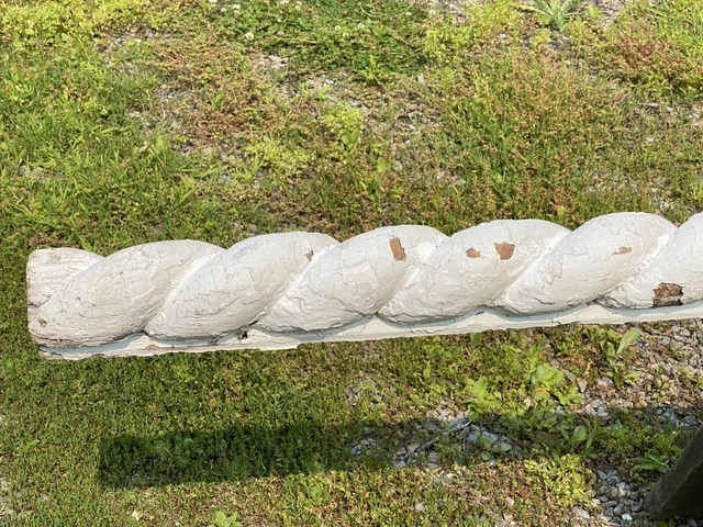 90"L Victorian PORCH HANDRAIL, Gingerbread BARLEY TWIST, ROPE Accent Element 7