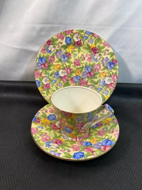 Royal Winton Grimwades "Sweet Pea"  Trio -  Cup  Saucer Plate