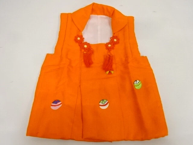 38789# Japanese Kimono / Hifu Coat For Girls / Embroidery / Mari Ball