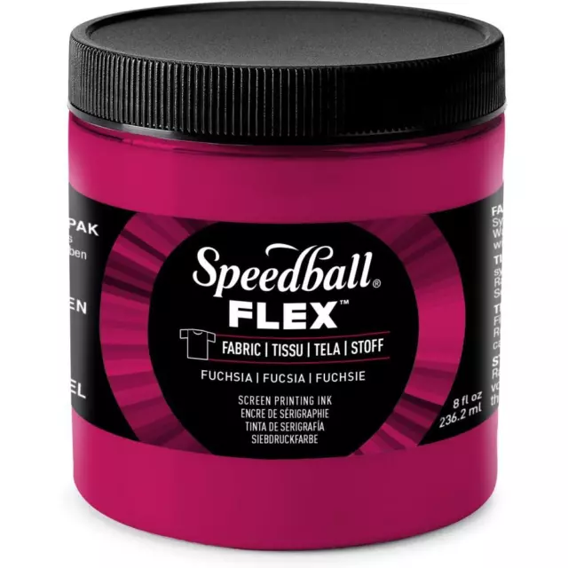 Speedball Flex Screen Printing Fabric Ink 8oz - Fuchsia