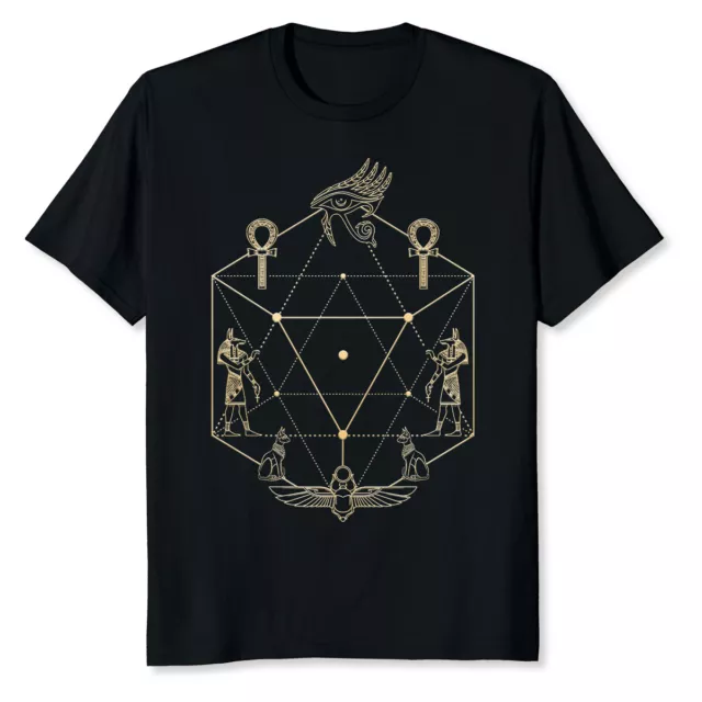 NEW Cool Eye of Horus Sacred Geometry Ancient Egypt Ankh Tee T-Shirt S-3XL