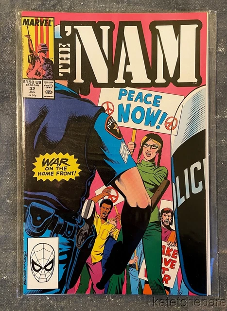 Marvel Comics 1989 The 'Nam #32, War On The Home Front! Pristine Mint Comic, Raw