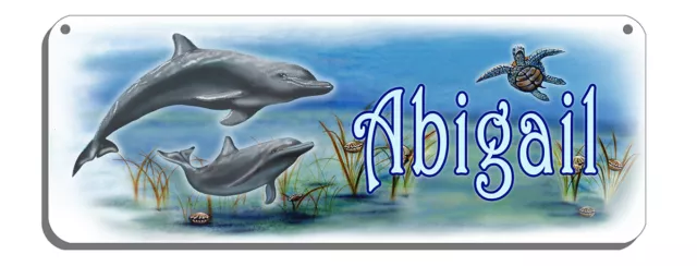 Dolphins Sea Turtle Clam Welcome Wall Sign Customize Gifts Outdoor Indoor Plaque