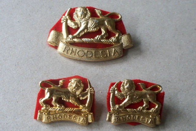 RHODESIA GENERAL SERVICE Corps Cap and Collar Badges Rhodesian £45.00 ...