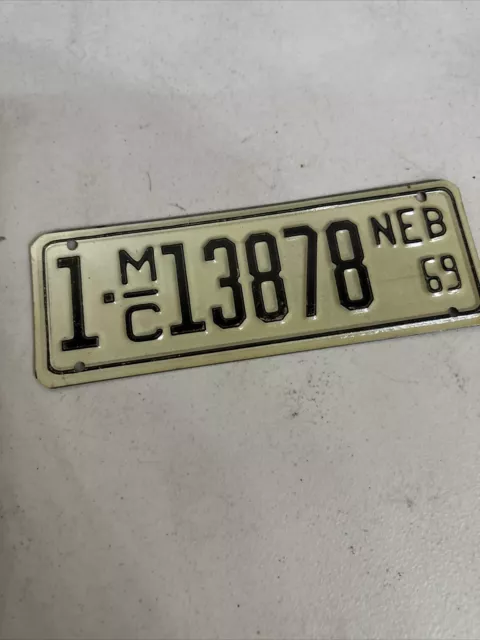 1969 Nebraska Motorcycle License Plate