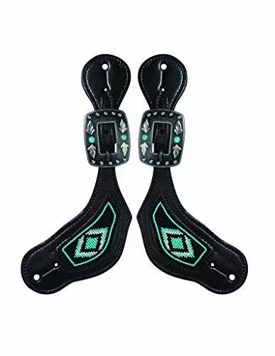 Spur Straps - Professional Choice Beaded Collection (Black/Turquoise)