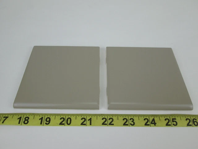 Lot of 2 New Old Stock Daltile Ceramic Tile Mt Uptown Taupe 4-1/4" Bullnose SKUL