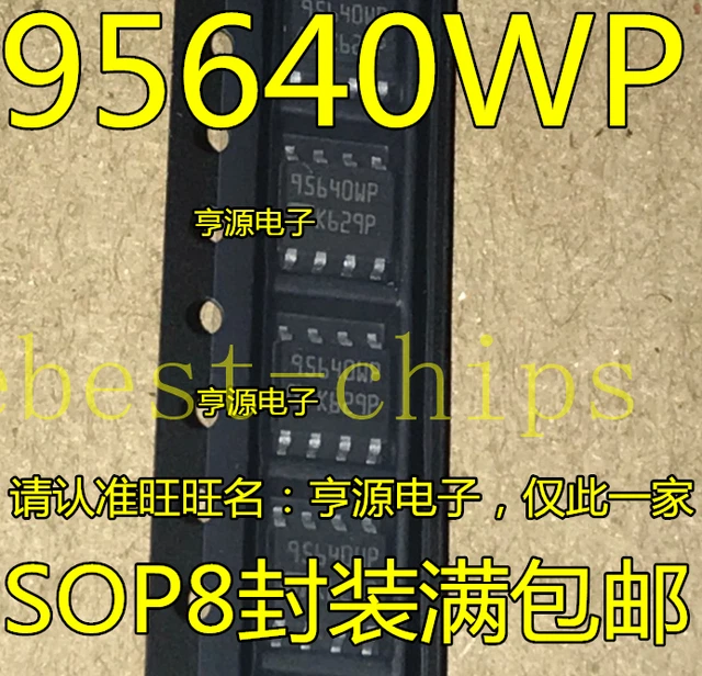 Lot De 10 Puces EEPROM 95640 / M95640 – Modèles 564WQ, 564WK, TSSOP8, Neuves