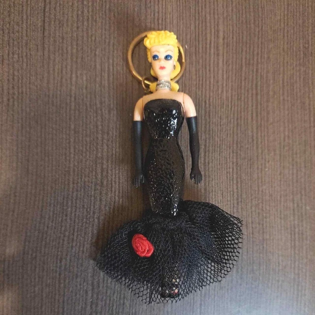 Barbie 1995 Solo in the Spotlight Vintage Keychain Blonde Black Mermaid Dress