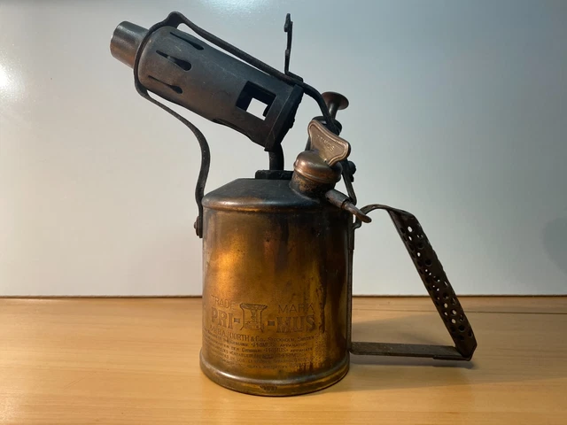 Primus No.632 Made in Sweden prior 1917, Brass Blow torch Lamp,Russian Edition