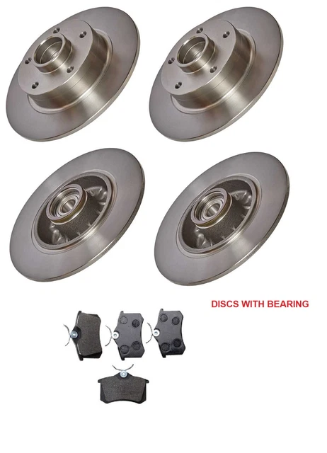 NK BREMSSCHEIBEN 249mm+ BELÄGE HINTEN Passend Für PEUGEOT 207 307