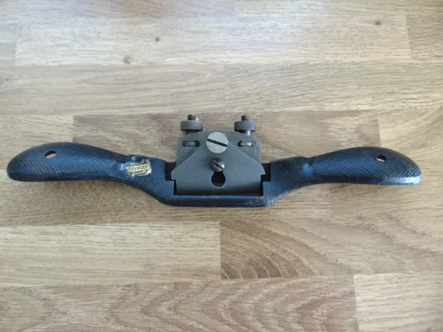 Vintage Stanley Curved Sole Adjustable Spokeshave - Made In England
