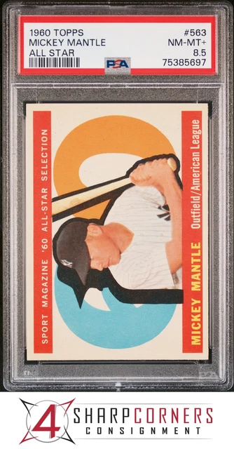 1960 Topps All Star #563 Mickey Mantle Yankees Hof Psa 8.5 1960 Topps All Star #563 Mickey Mantle Yankees Hof Psa 8.5