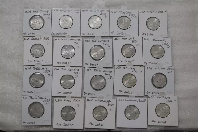 🧭 🇺🇸 Usa Massive Quarter Coin Collection 1999/2002 B56 #5 Bx8
