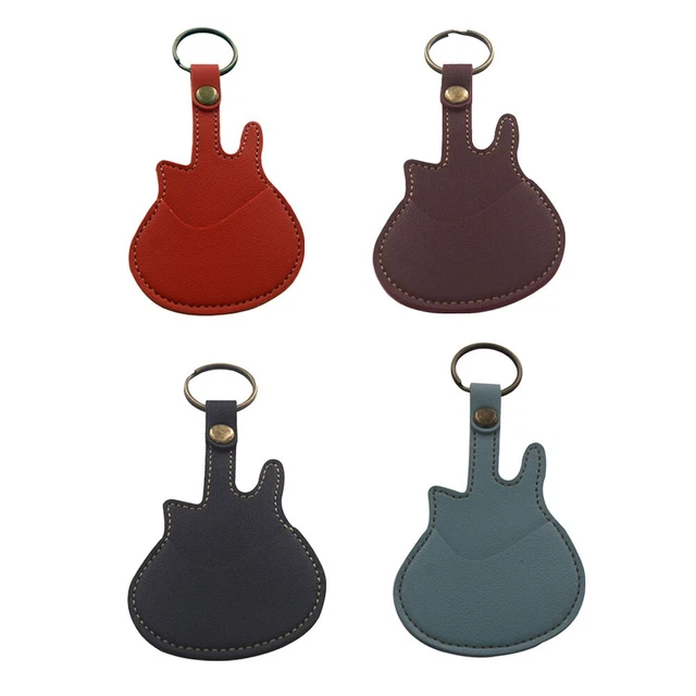 Sac porte-clés Pick guitare | Sac en cuir souple | Porte-plectre professionnel