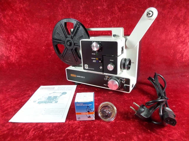 Proyector Super 8/Normal 8 "Eumig Mark 610 D". Buen estado, ver vídeo