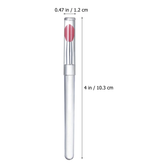 6pcs Deckel Lippenbürsten Silikon Lippenstift Applikator Lidschatten 4