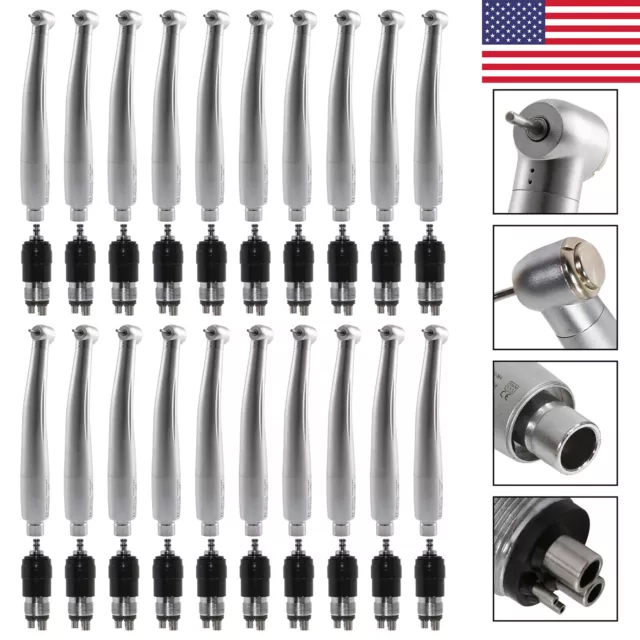 1-20 Yabangbang Dental Fast High Speed Handpiece + 4-Hole Coupler fit NSK