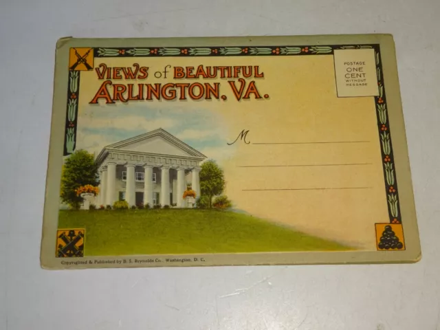 vintage Views of Beautiful Arlington, VA  Postcard Folder Album