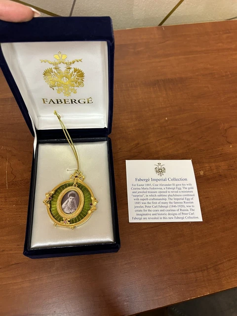 Faberge Imperial Collection Arch Ornament Photo Frame Enamel Crystals w/Box