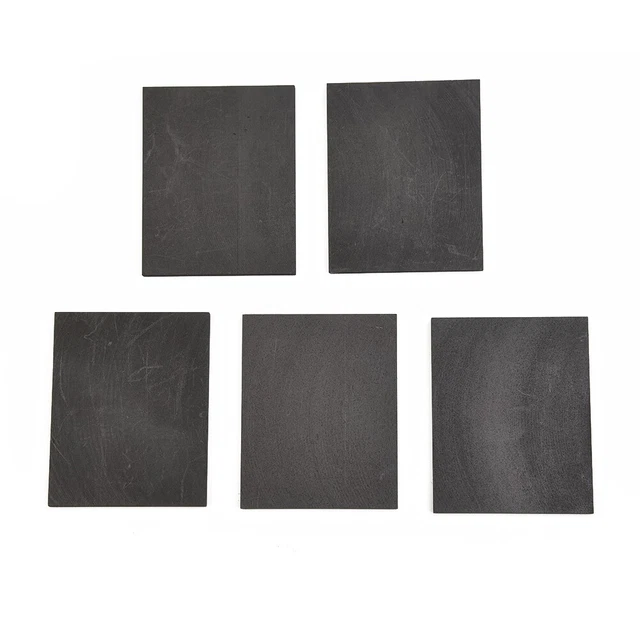 5 Pack Pure Graphite Electrode Rectangle Plate Sheet Decor Set 50*40*3mm Portabl