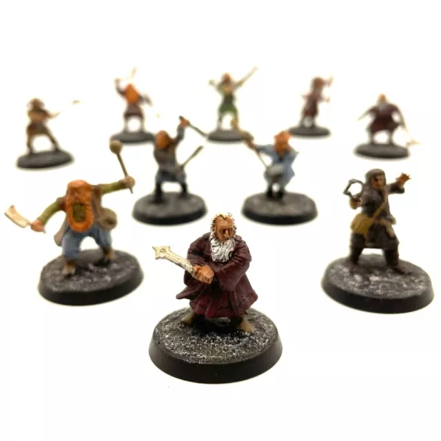 Escape from Goblin Town 10 Painted Miniatures Dwarf Hobbit Middle-Earth