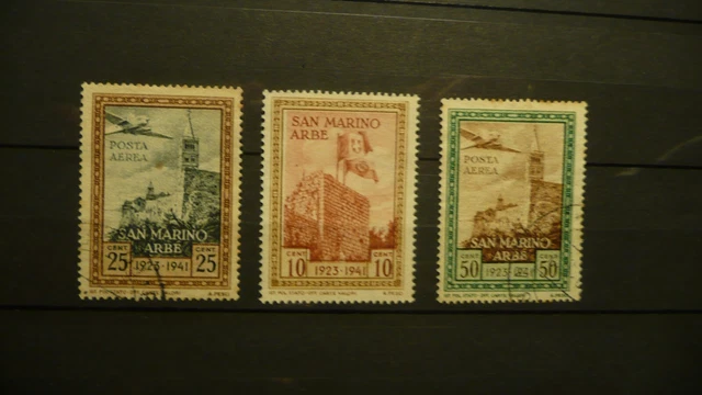 Italie - San Marin - Arbe - Lot De 3 Timbres Obliteres