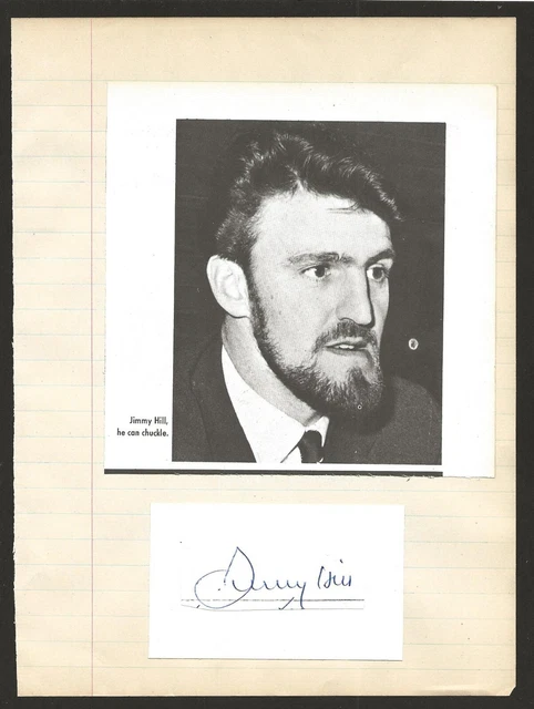 Jimmy Hill Fulham Fc 1952-1961 Ex Coventry Mgr Ex Bbc Rare Original Autograph