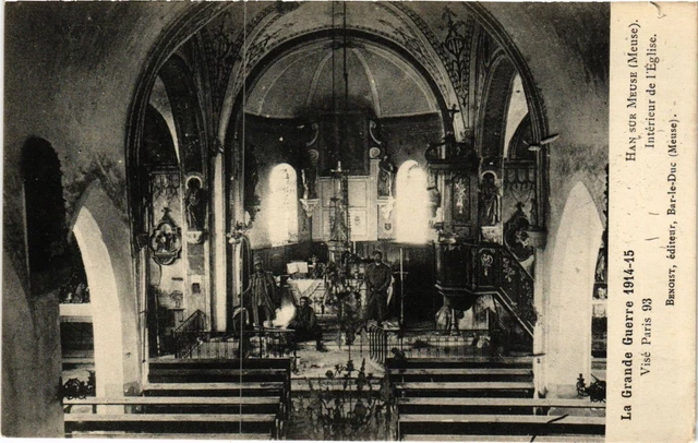 CPA AK Guerre 1914-15 - Han sur Meuse - Church Interior (432806)