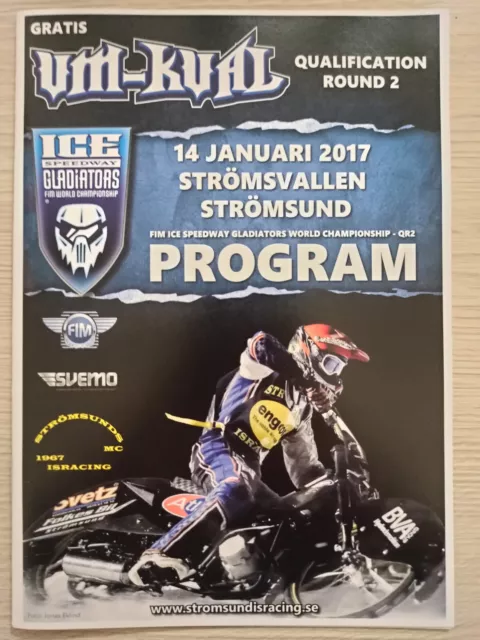 2017 ICE SPEEDWAY WORLD CHAMPIONSHIP Q.R. 2 - STRÖMSUND!!! speedway programme