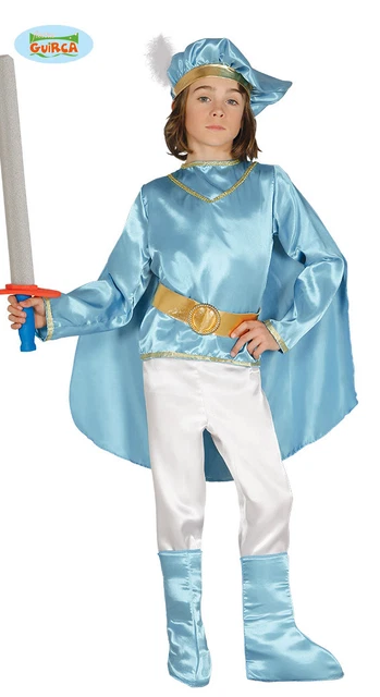 Costume Principe Azzurro Carnevale Vestito Bambino Guirca Favola Principino