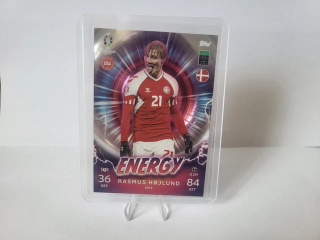 TOPPS MATCH ATTAX Uefa Euro 2024 Rasmus Hojland Carte De Buteur Doré