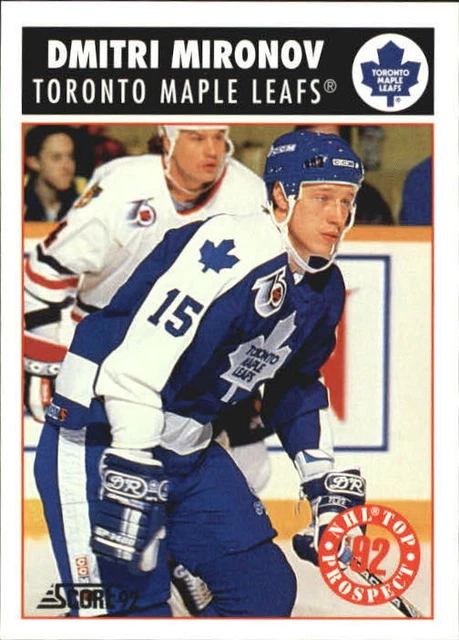 1992-93 SCORE MAPLE Leafs carte de hockey #468 Dmitri Mironov TP EUR 1 ...