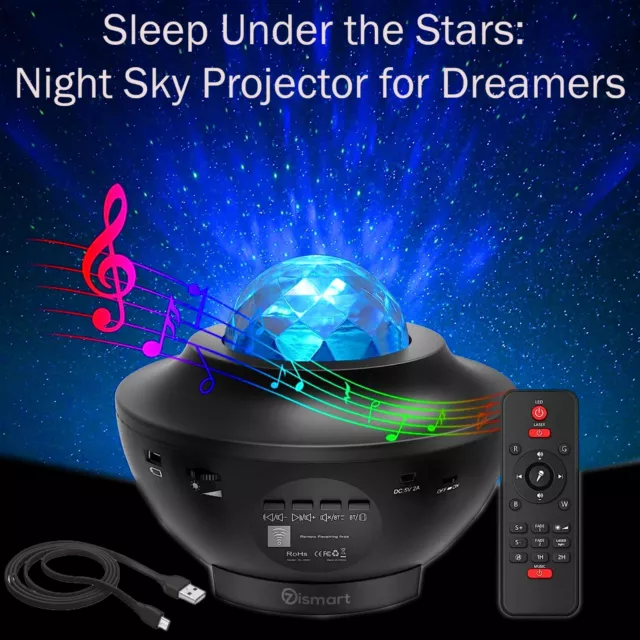 LED GALAXY STARRY Night Light Projector Ocean Star Sky Party Baby