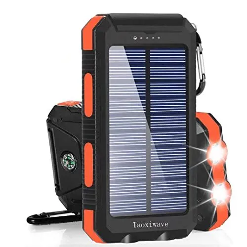 Solar Charger Power Bank 20000mAh Waterproof Portable External Backup Battery...