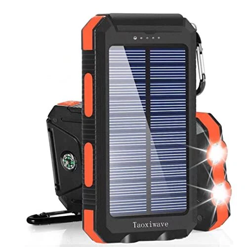 Solar Charger Power Bank 20000mAh Waterproof Portable External Backup Battery...