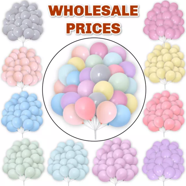 Wholesale Balloons 100-5000 Pastel Macaron Job Lot For All Occasions Party Uk