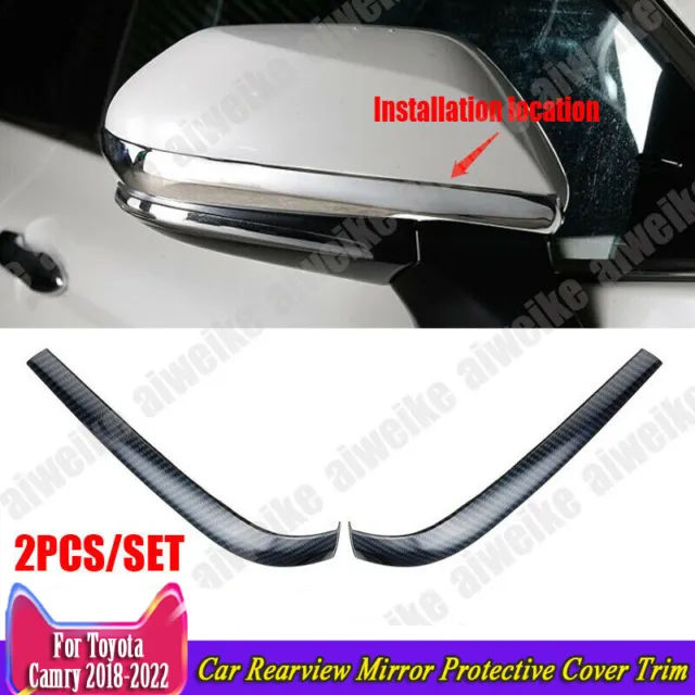 For Toyota Camry 2018-2023 Carbon ABS Car Rearview Mirror Protective Cover Trim