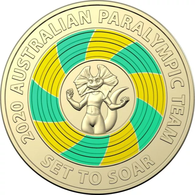 Australian Paralympic Team Set to Soar $2 Two Dollar Australia Coin 2020 New UNC