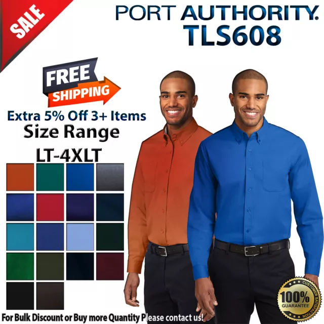 Port Authority TLS608 Mens Big & Tall Long Sleeve Easy Care Dress Shirt