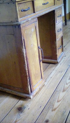 antique child's roll top desk 4