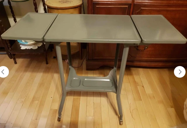 vintage industrial toledo guild rolling folding metal typewriter stand table vintage industrial toledo guild rolling folding metal typewriter stand table
