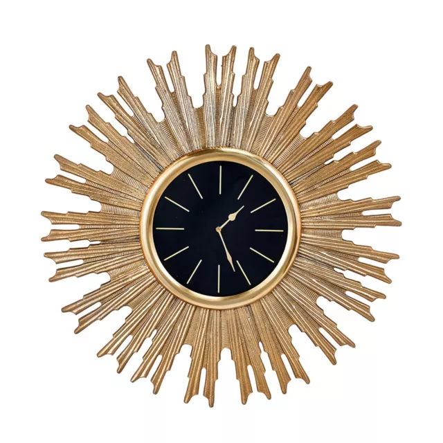 Gold Art Deco Wall Clock Black Round Gatsby Elegant Wall Clock Home Decor 2