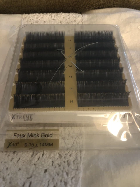 Xtreme Lashes Extensions Faux Mink Bold X40 0.15 X 14mm Mink Bold Xtreme Lashes Extensions Faux Mink Bold X40 0.15 X 14mm Mink Bold